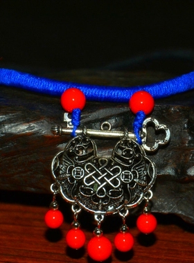 丽江原创民族风复古怀旧项圈吊坠
