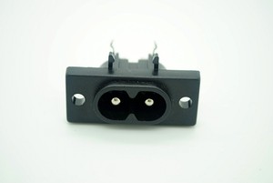 拧螺丝式8字电源插座 两针插头座子 AC接口端子 35*15mm BX-180