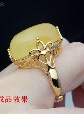 纯银大花艺女款活口戒指托s925