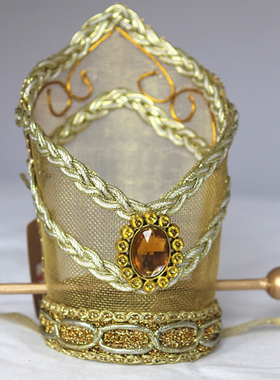 印月阁 /男头冠 头饰 唐装官帽 古装头饰 COS发饰 金黄色