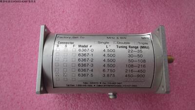 进口 6367 430-900MHz 可调带阻陷波滤波器 Tunable Notch Filter
