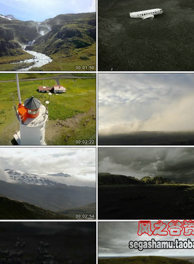 延时摄影极地震撼气势壮观山河瀑布自然风景风光LED视频素材