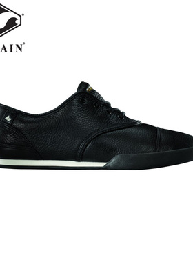 美式潮牌MACETH复古黑色纯皮休闲鞋慢跑运动鞋百搭舒适平底鞋