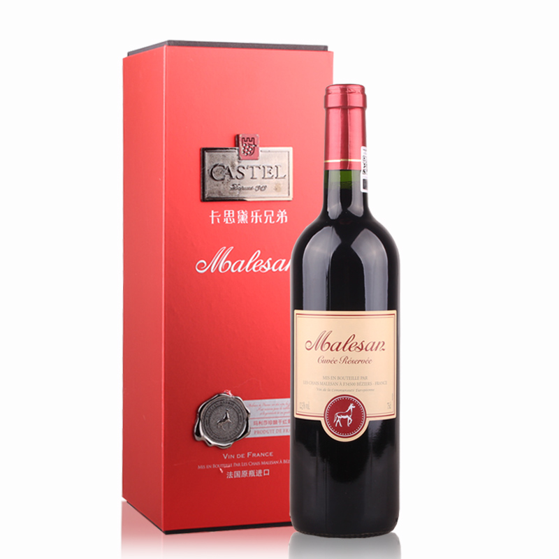 法国原瓶进口红酒 卡思黛乐玛利莎珍酿干红葡萄酒 单瓶
