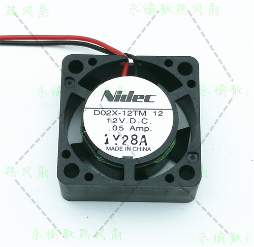 原装Nidec D02X-12TM 02A 12V 0.05A 2510 2.5cm 2线静音散热风扇