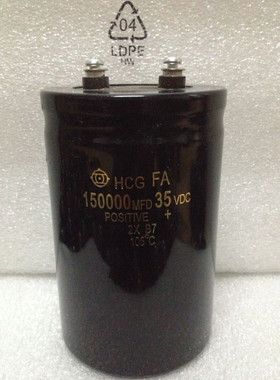 正品日立HITACHI 35V150000uF铝电解电容 150000MFD35VDC