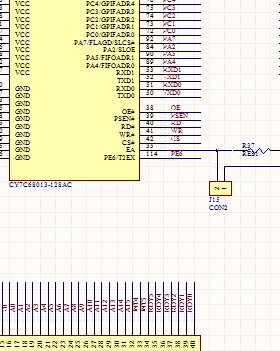CY7C68013原理图USB控制器 EPM240T100C5N MAX232 DB9 PCB封装库