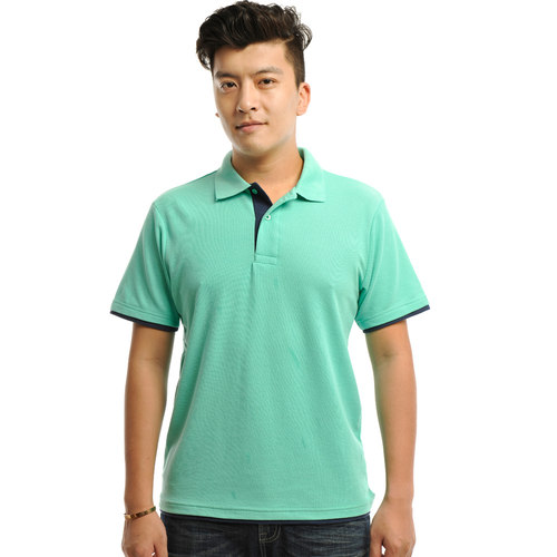 polo拼色半袖翻领文化衫工作服