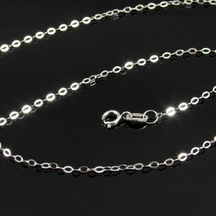 紫烟饰品 925纯银包白金 圆珠女士素项链 可配各款项坠 40厘米