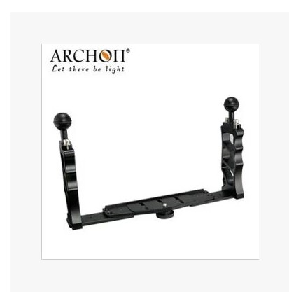 ARCHON奥瞳Z06 进口铝合金  双球灯臂 潜水壳支架底座装备