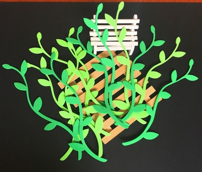 教室儿童房卡通泡沫绿叶墙报