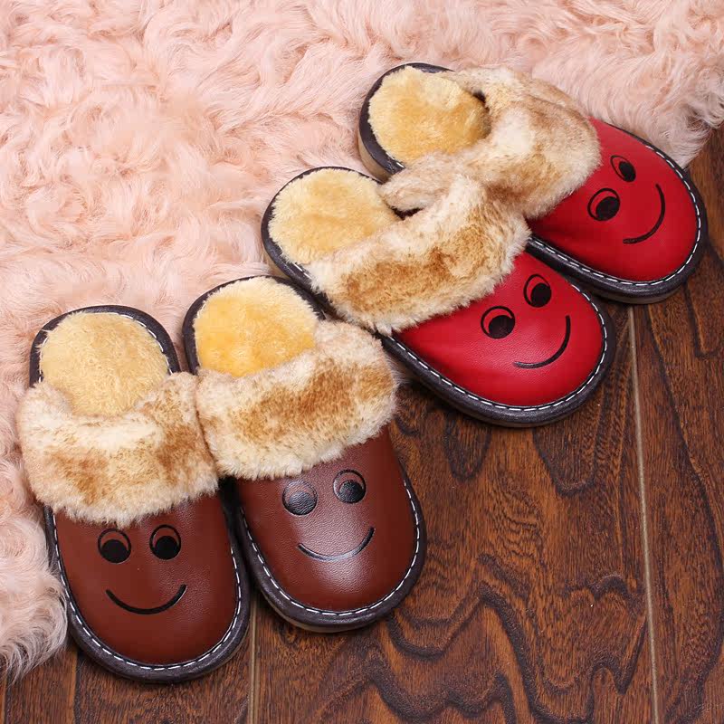 Pantoufles enfants en cuir synthétique pour hiver - semelle tendon - Ref 1012436 Image 1