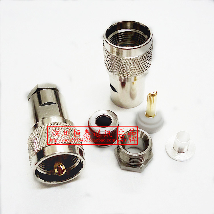 50-3-5/50-7馈线头SL16 M公装接同轴M公防水馈线头高档装接五件套