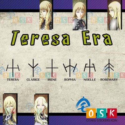 大剑 Claymore 迪妮莎 Teresa 剑印 墙贴 动漫 三叉戟标志 车身贴