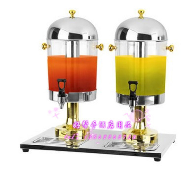 特价不锈钢单双头果汁鼎冷饮机 镀金果汁饮料机PC桶 8升自助饮料