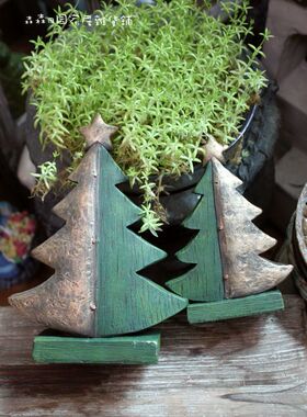 美式风圣诞节松树儿童房家居装饰