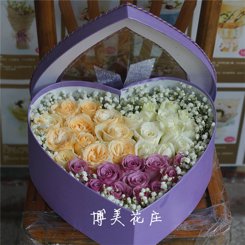 福州鲜花店同城鲜花速递玫瑰花束礼盒生日爱情情人节订花送花上门
