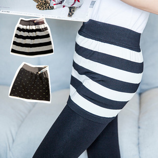 清仓秋冬女士裙裤假两件短裙子打底裤子全棉一体连裤袜子加厚保暖