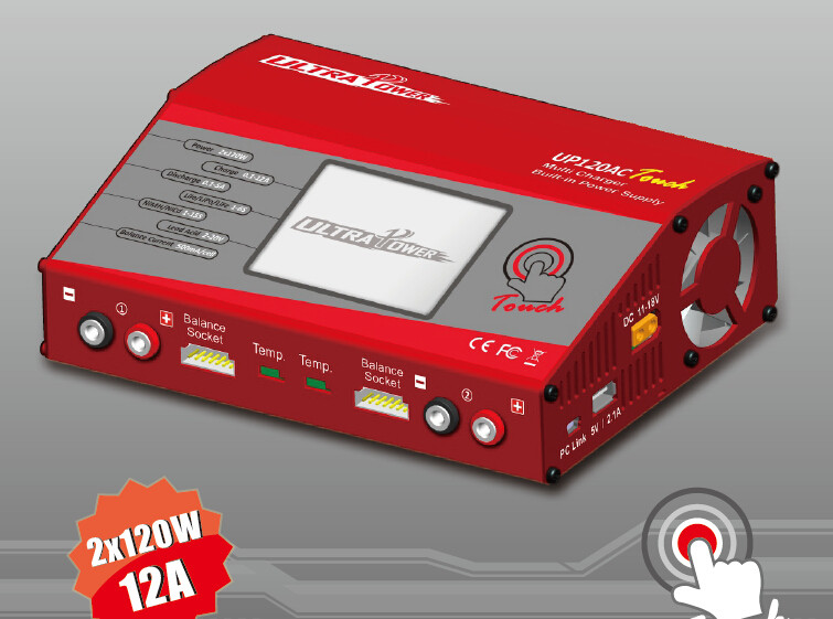 Ultra Power UP120AC Touch 1-6S Multi-Charger 2*120W 12A Lithiumin the Toy/Childs/Puzzle/Building block/Model , Electric remote control toy parts/Tool , Remote control aircraft parts  category - from Buy2taobao.com to provide professional Taobao agent buy service