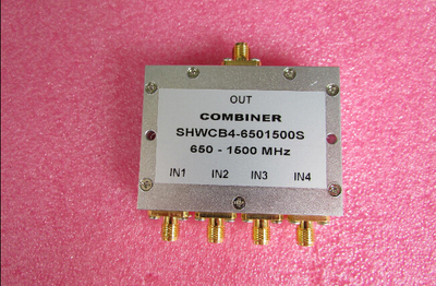 650-1500MHz 10W SMA RF 射频同轴4路 四合一合路器 频率可定制