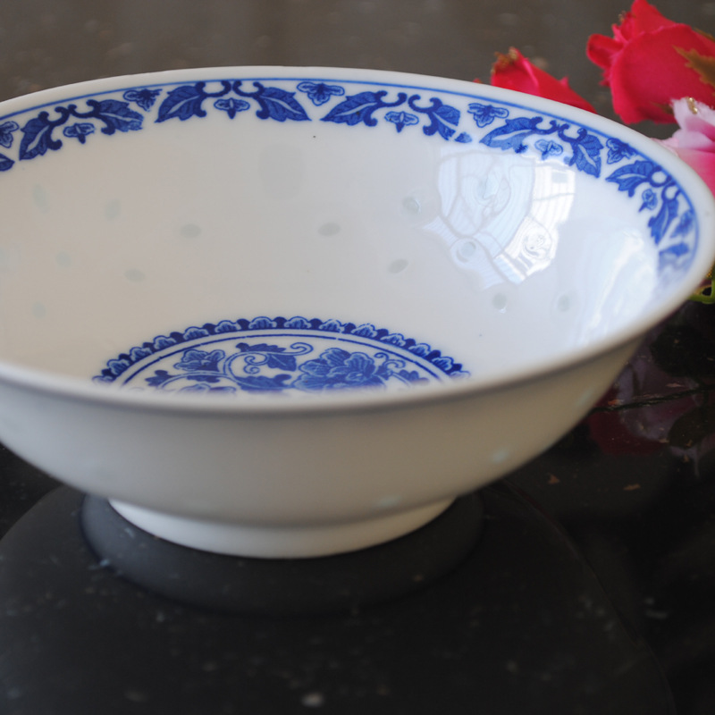 景德镇仿古瓷器镂空雕刻风斗碗