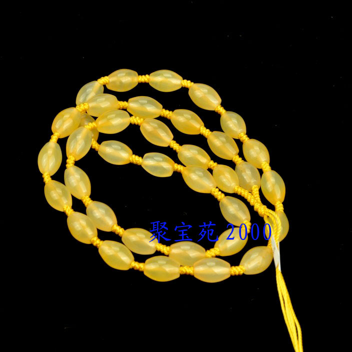 冰种项链挂绳黄龙玉