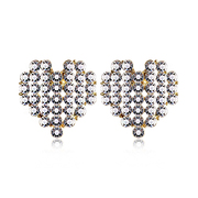 Korean rhinestones jewelry makings there pierced earrings female ear clip Korea fashion cute ear studs