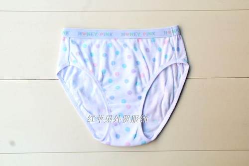 彩色波点全棉少女内裤5件包邮