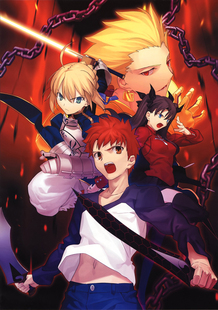 日本动漫海报 圣杯之战命运之夜Fate/stay night动漫装饰画D7502C
