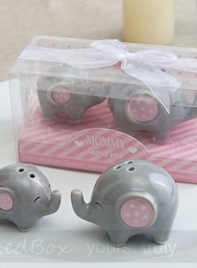 RedBox结婚礼品答谢回礼婴儿满月礼物 小象调味罐MOMMY and me