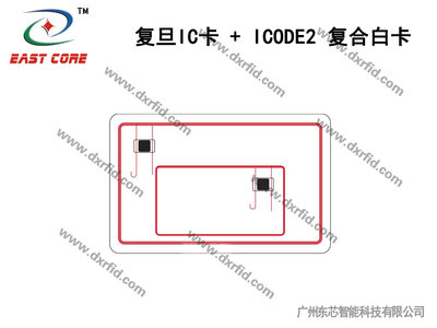 IC卡(ISO14443A)+ICODE2卡(ISO15693) HF高频双协议复合卡 白卡