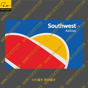 美国西南航空标准卡贴笔记本贴纸车贴旅行箱贴