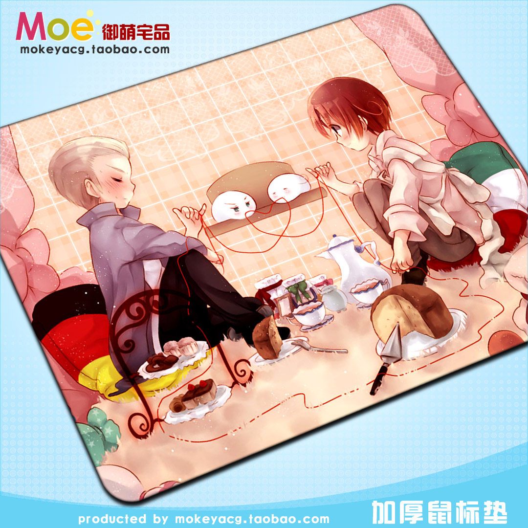 黑塔利亚APH亚瑟 死傲娇 路德 阿西 港仔 香君超厚包边动漫鼠标垫