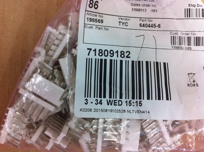 640445-6 泰科/安普 TE/AMP 原装正品连接器 接插件 现货期货