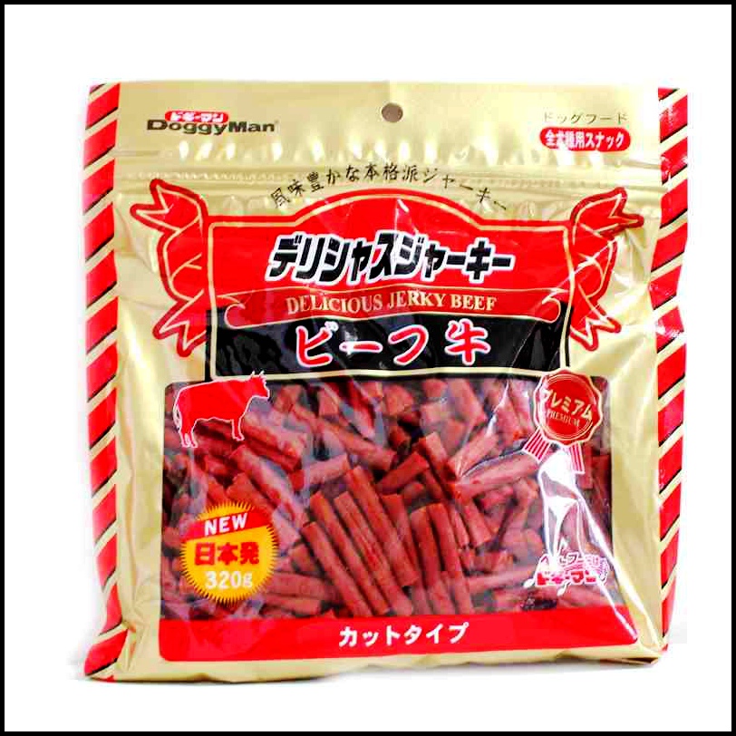 日本多格漫特制优健小口牛肉条320g 宠物肉条狗零食Z0315