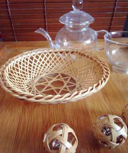 Spirit nature竹编杯垫竹篮竹制品竹工艺品酒店咖啡厅茶楼实拍