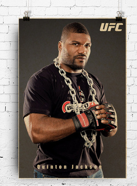 UFC海报狼人Quinton Jackson昆顿-杰克逊 昆汀狂暴MMA挂图复古