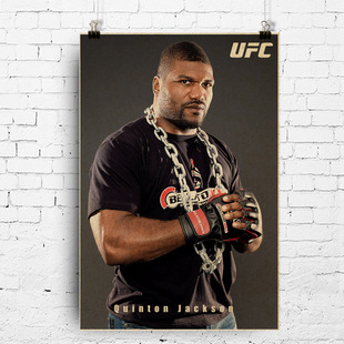 UFC海报狼人Quinton Jackson昆顿-杰克逊 昆汀狂暴MMA挂图复古