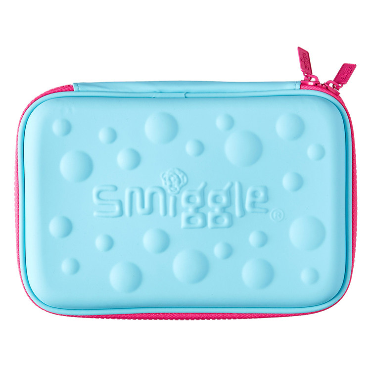 现货澳洲进口 smiggle 大号多功能硬壳笔袋 泡泡桃心笔盒保