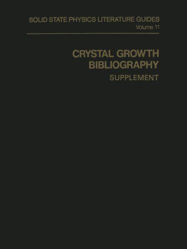 【预售】Crystal Growth Bibliography: Supplement