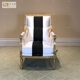 金其利英式 实木休闲椅客厅单椅亚历山大法式 金箔雕刻黑白条椅家具