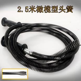 通捅下水道工具马桶厨房管道堵塞疏通器径16mm2米5摇把橄榄型弹簧