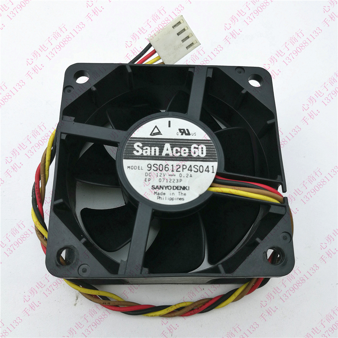 正品日本三洋 9S0612P4S041 12V 0.2A 6025 4线PWM双滚珠散热风扇