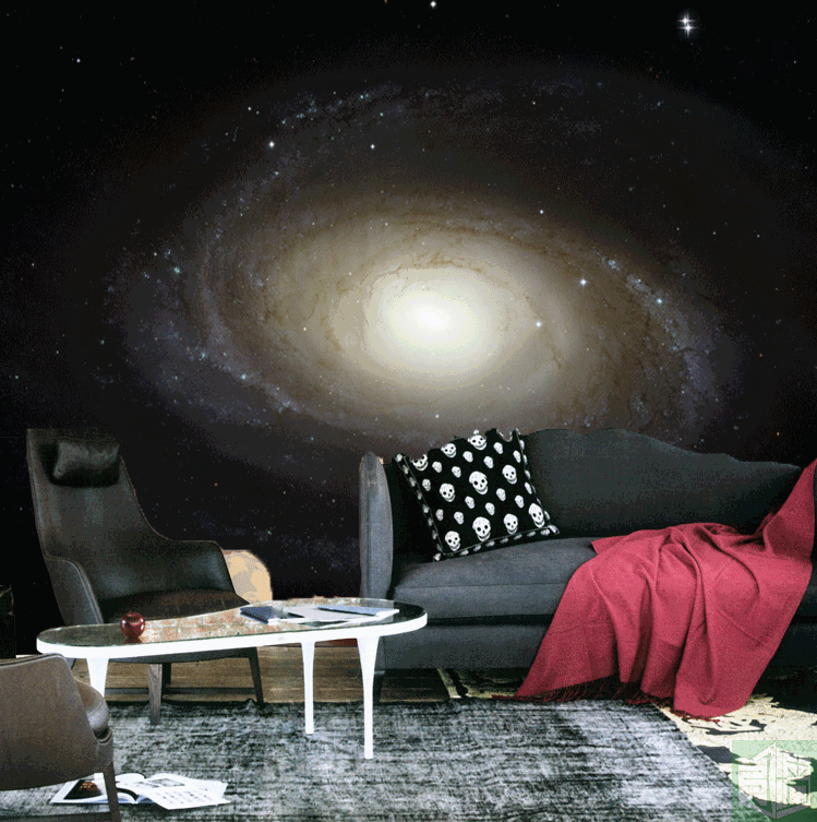 梦幻星空壁纸 天体宇宙星云墙纸 天花吊顶壁画