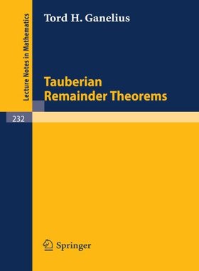 【预订】Tauberian Remainder Theorems