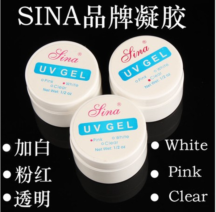 特价美甲工具用品光疗机 SINA指甲胶UV基础凝胶法式透明延长胶-封面