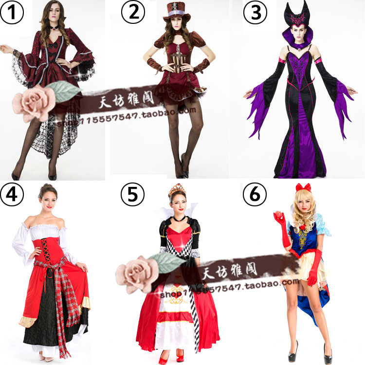 欧洲宫廷服装万圣节白雪公主服皇后女王长裙洋装cosplay迪士尼服