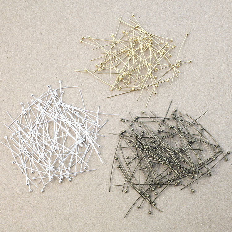 핀 볼 바늘 둥근 바늘 팔찌 귀걸이 펜던트 모자 수제 구슬 장식 DIY 쥬얼리 재료 및 액세서리