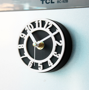 创意冰箱贴装 经典 欧式 镂空罗马数字冰箱钟时尚 饰挂钟表磁性留言贴