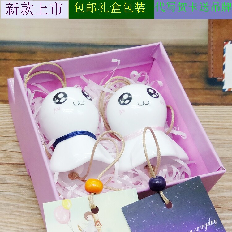 晴天娃娃陶瓷情侣风铃女生卧室客厅挂饰生日新年情人节创意礼物